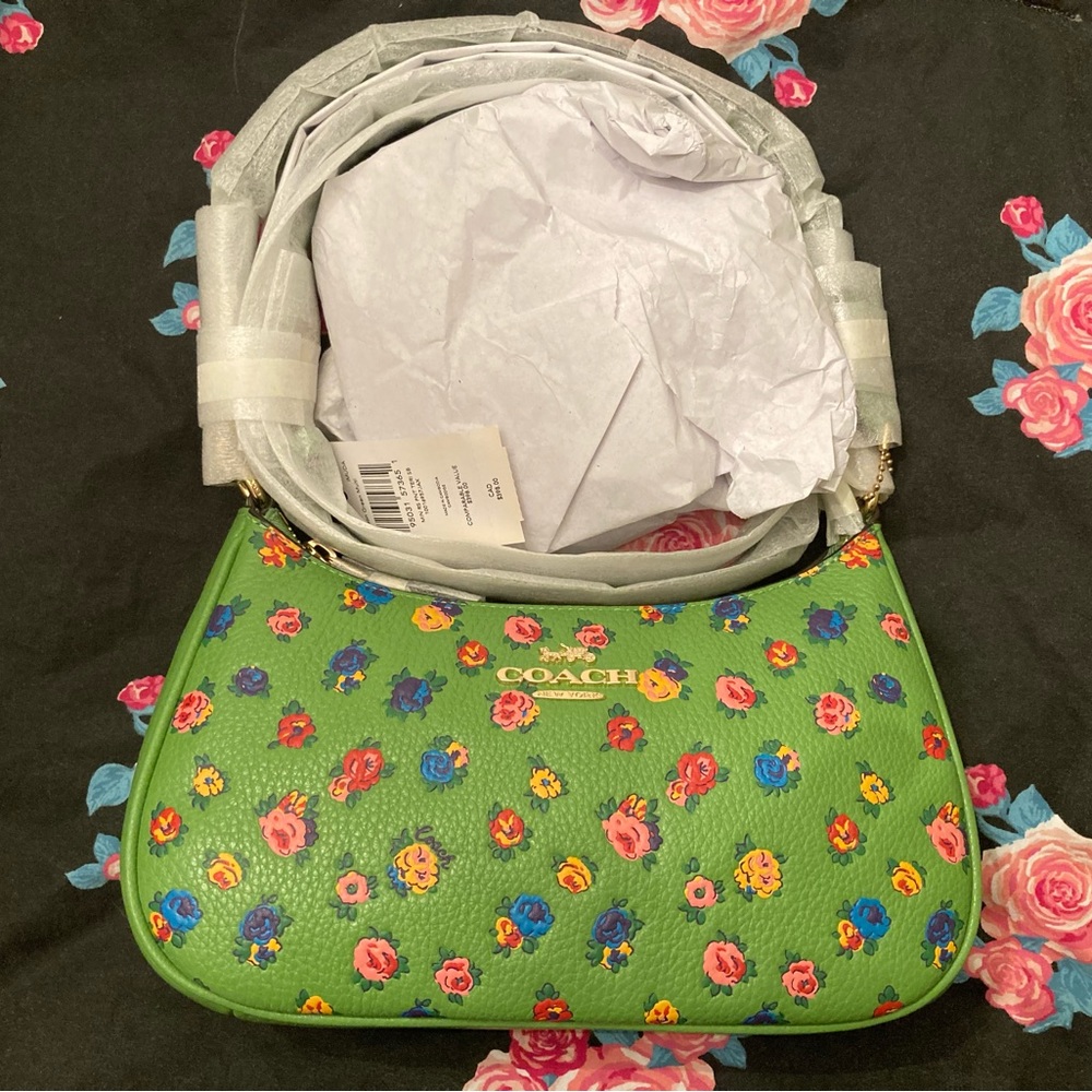 Coach Floral Print Shoulder or Crossbody Bag NWT